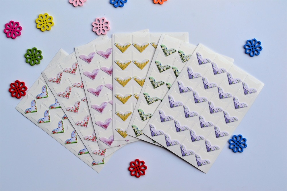 DIY Photo Album Scrapbooking Love Flower seriers Photo Corner Sticker Diy Handmade scrapbook Decoration 24pcs/sheet