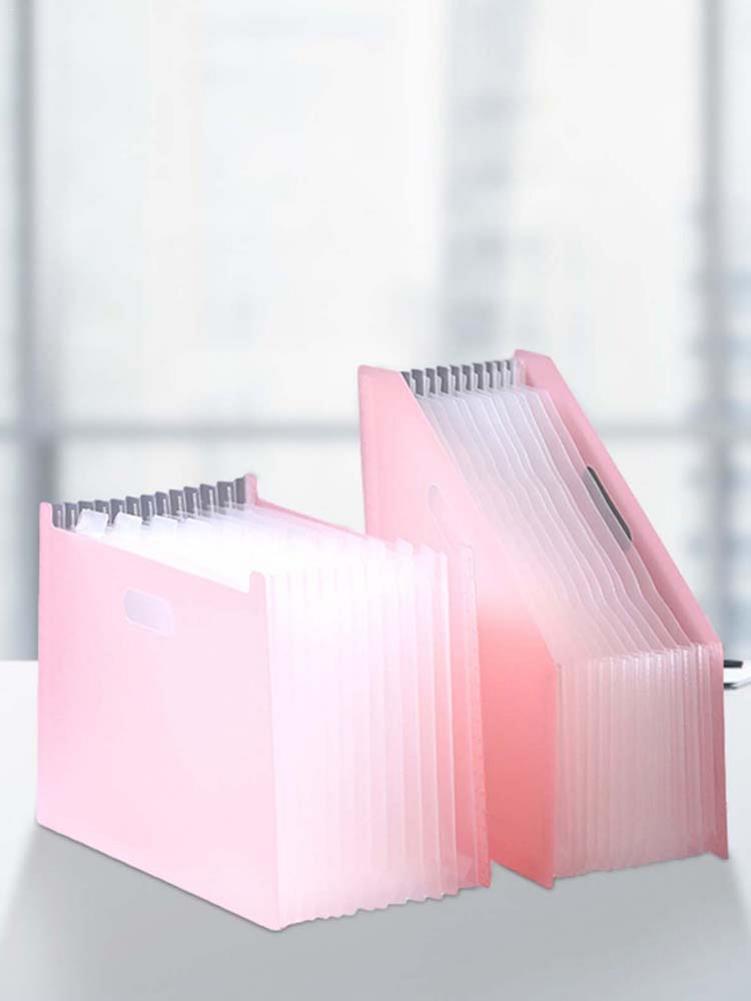 13 Pockets Portable File Folder Extension Wallet Bill Receipt Document Paper Organizer Storage Bag Office School Stationery