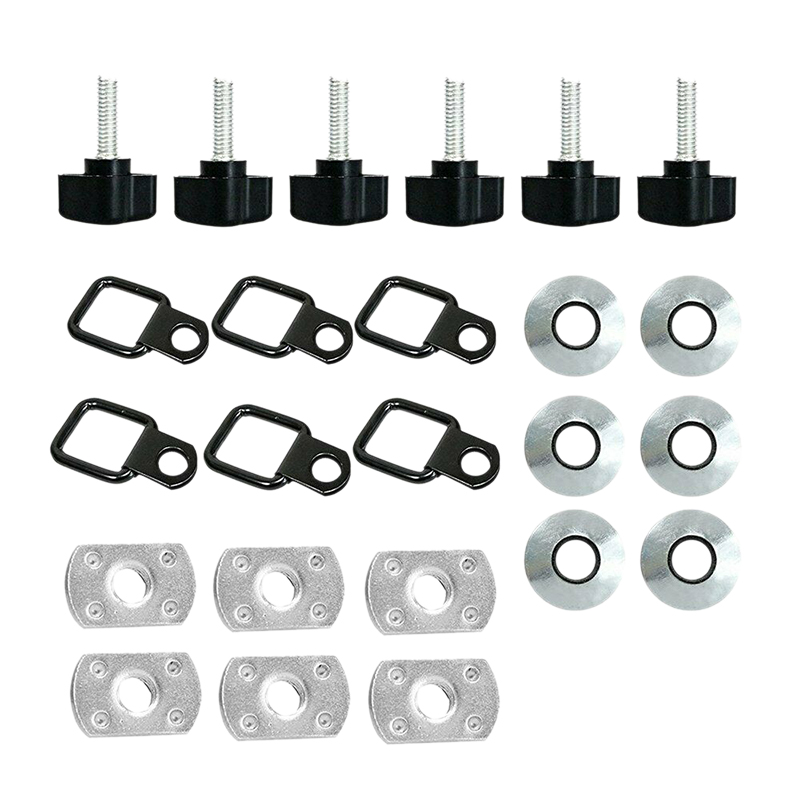 Hardtop snel te verwijderen duimschroef d-ringen kit voor jeep wrangler cj yj tj jk jku: Default Title