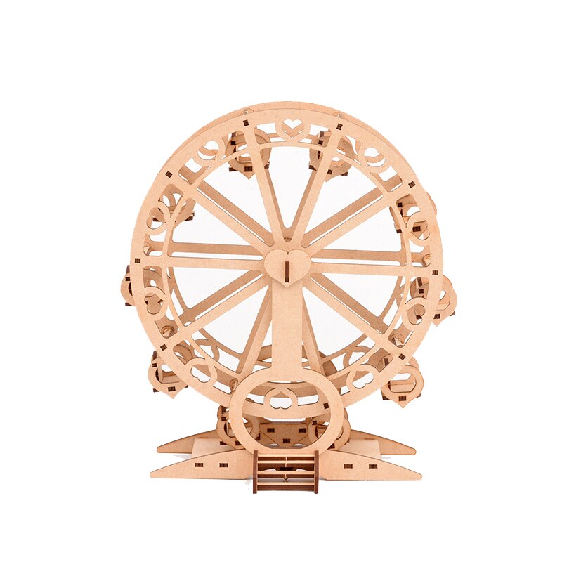 Pariserhjul samling puslespil model træ tredimensionale børns pædagogiske legetøj træ håndværk ornamenterstore spil