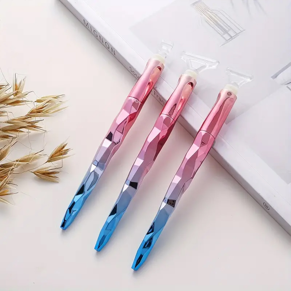 5D Diamond Art Pen, Diamond Painting Pen en accessoires Ergonomische punt Diamond Pen voor ronde en vierkante stenen (1 pen + 6 tips)