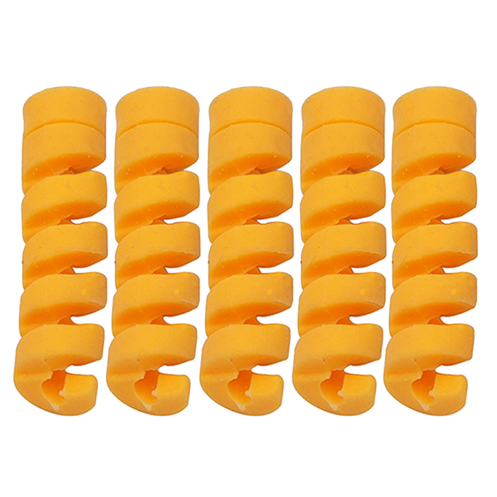 5Pcs Bicycle Brake Cable Protectors Anti-friction Housing Rubber Protector Bicycle Frame Cycling Wrap Guard Tube Bike Accessorie: Yellow