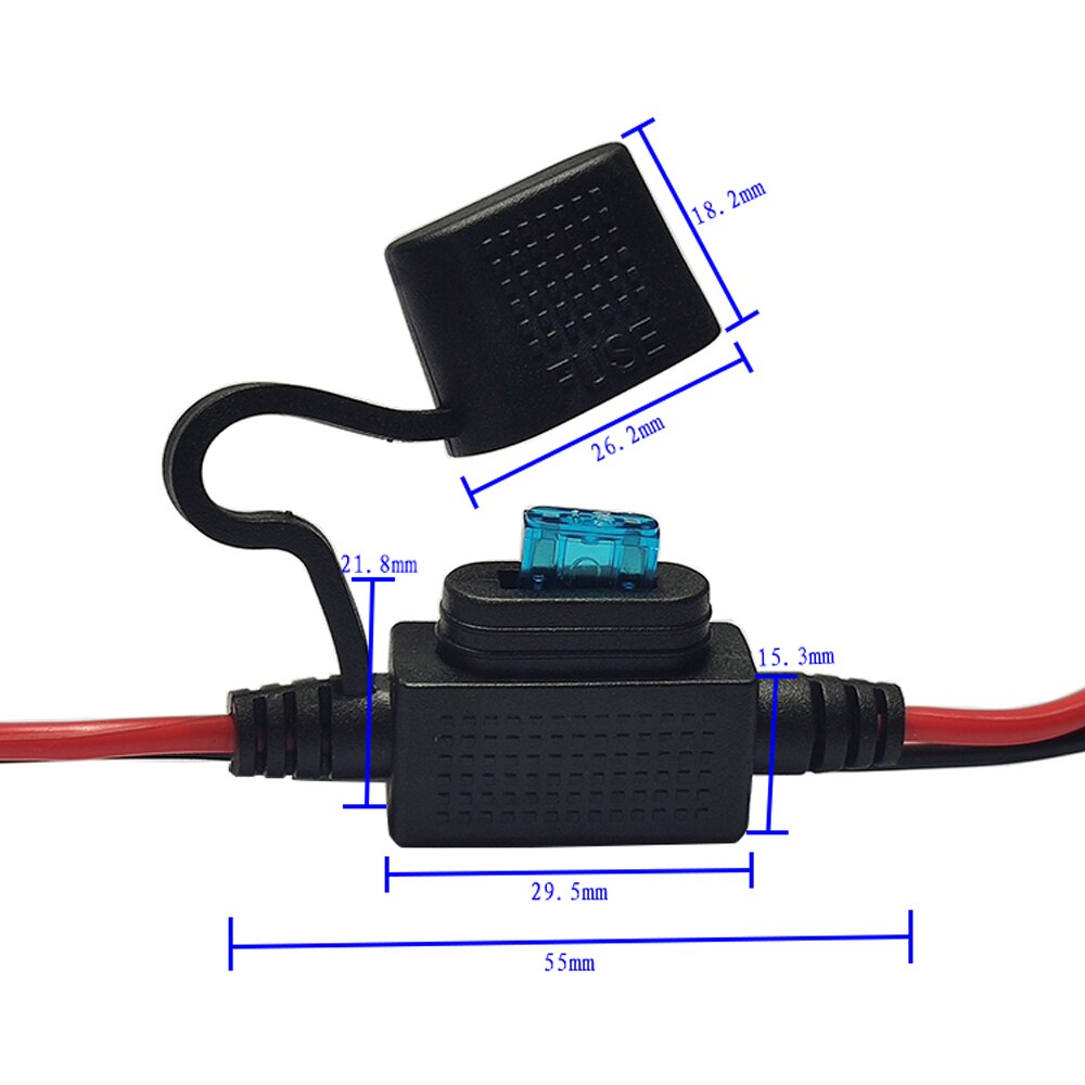 Jkm Auto Power Kabel Noodstroom Start Kabel Batterij Jumper Koperdraad Alligator Clip Verlengsnoer Met 20A Zekeringhouder