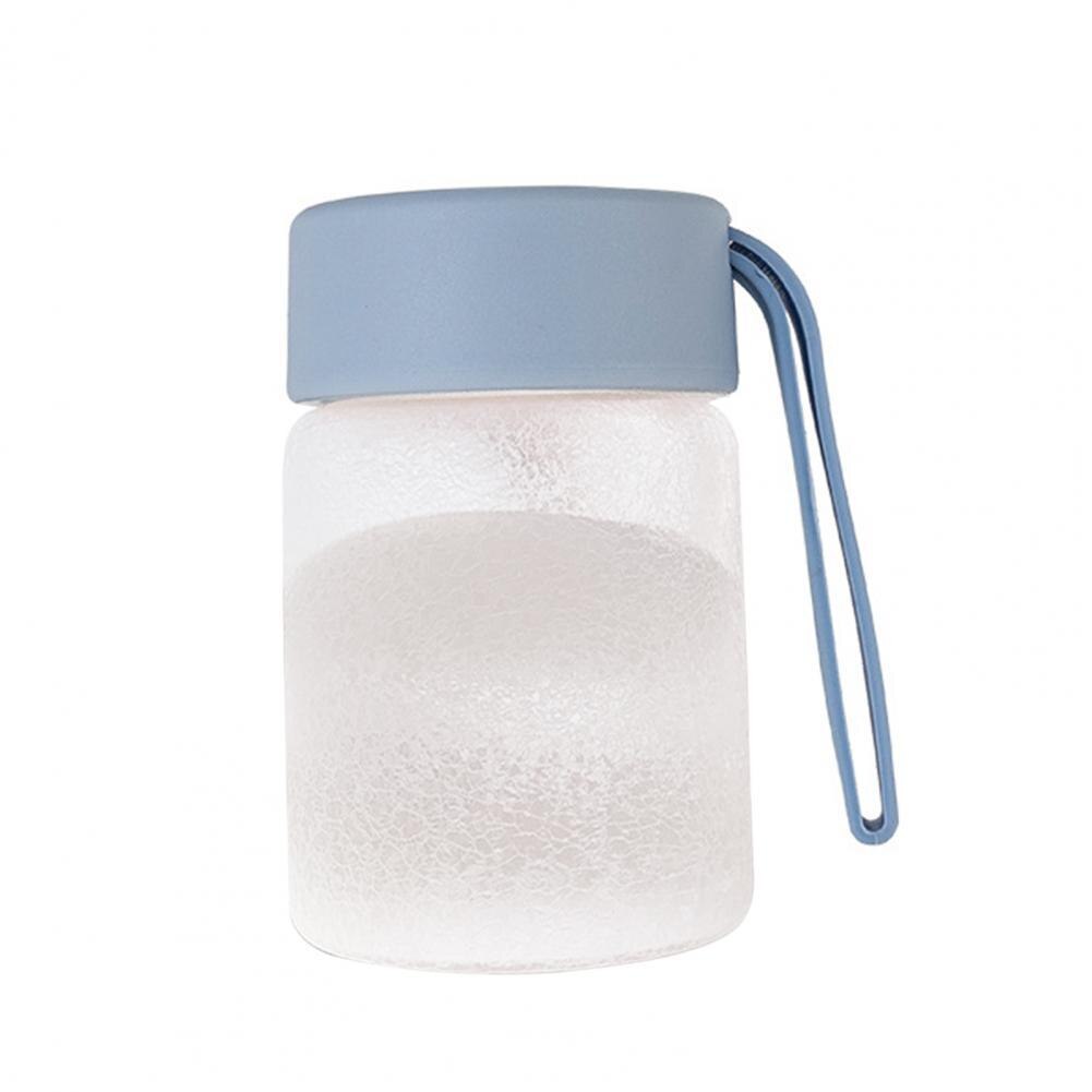 200ml/300ml Simple Glass Water Cup With Lid Anti-fracture Sport Supplies Anti-fracture Heat-resisting Frosted Glass Cup: Blue 200ml