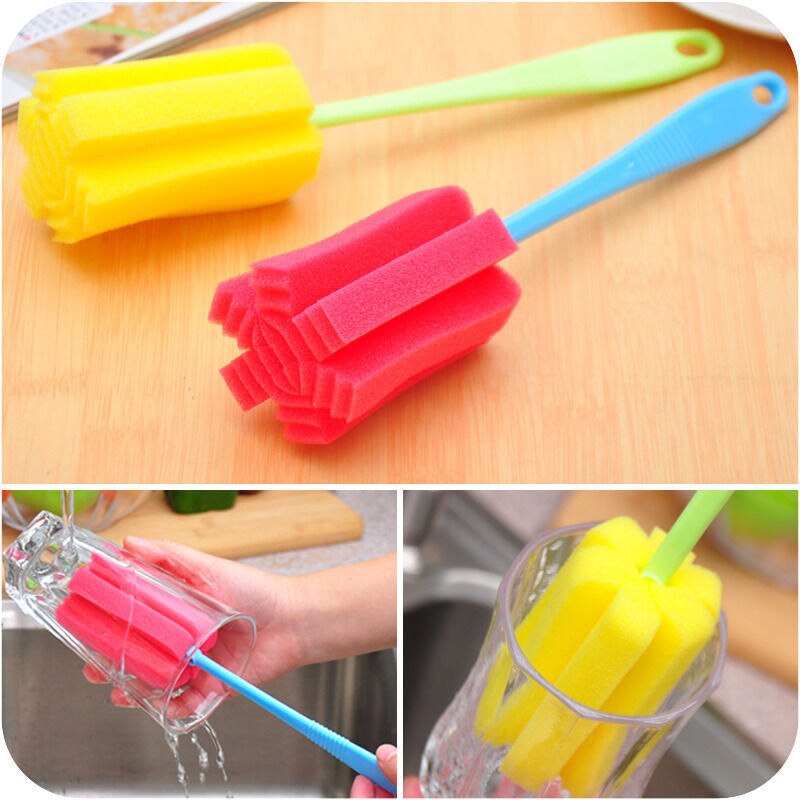 Popular Sponge Brush Baby Bottle cleaning Cup Glass Washing Cleaning Kitchen Cleaner Tool baby fedding accesses brushes