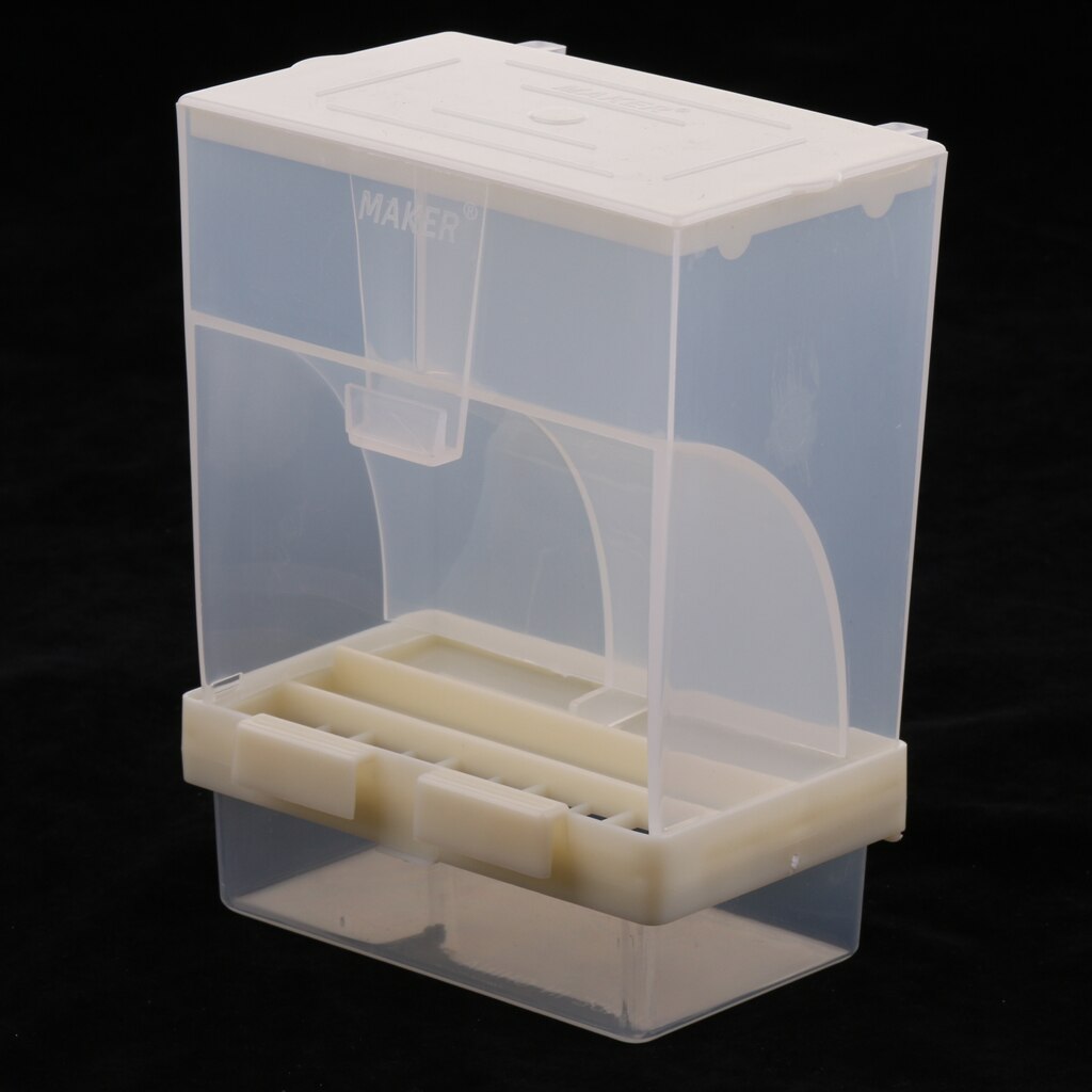 Bird Feeder Parrot Integrated Automatic Box for Small to Large Birds, White