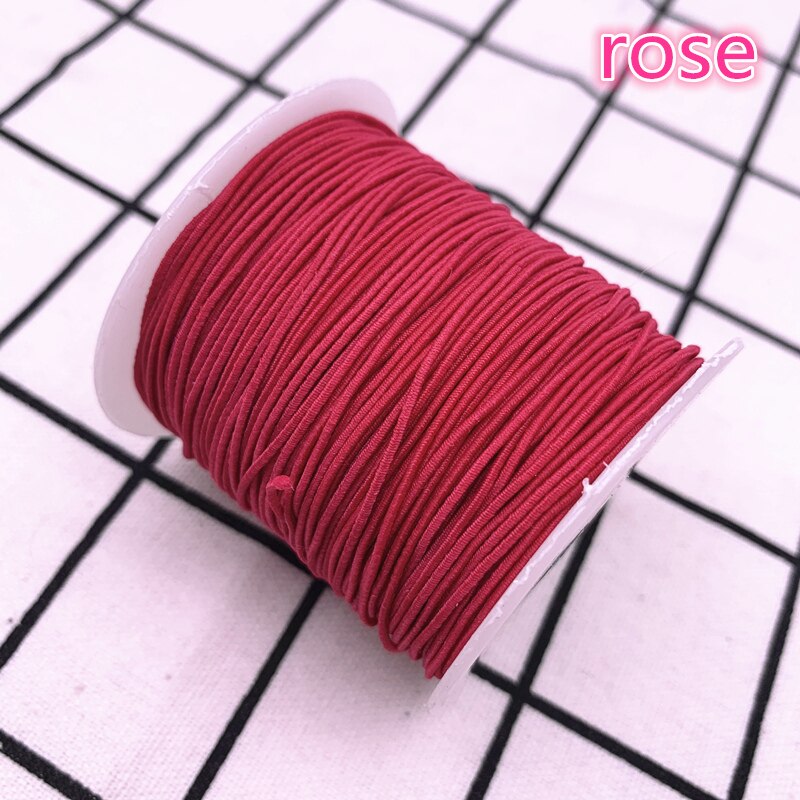 1,0mm 10 yardas/lote banda elástica redonda de alta elasticidad cordón elástico accesorios de costura Diy: Transparente