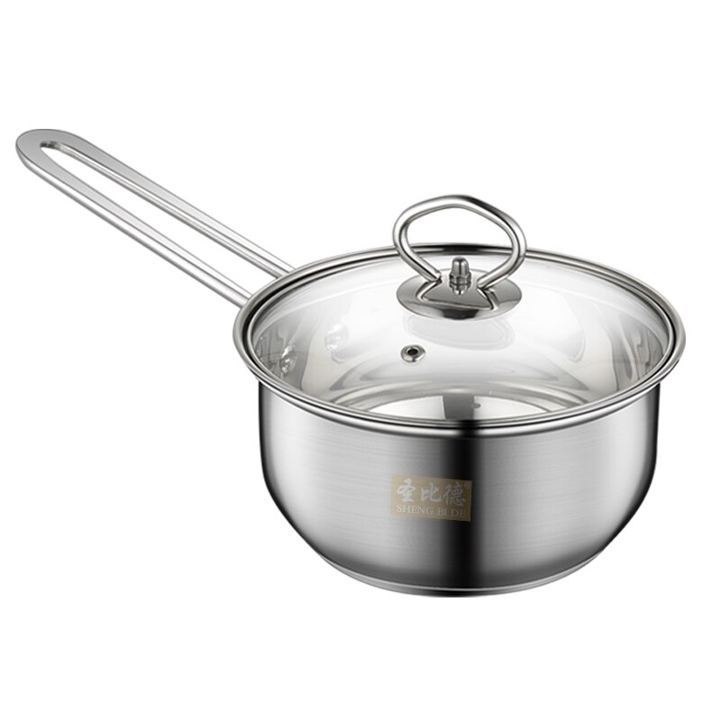 Cookware Set 2 Piece Kitchen Stainless Steel Cooking Pot & Pan Sets Induction Safe Saucepan Casserole pan Glass Lid Pans