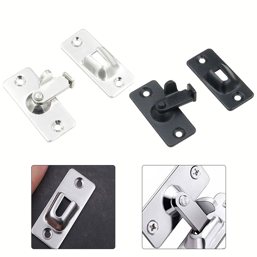 Door Lock With 4 Screw 90 Degree Barn Door Latch Bolt Hook Latch Drawers Cabinet Locks Right Angle Sliding Gate Lock Hardware