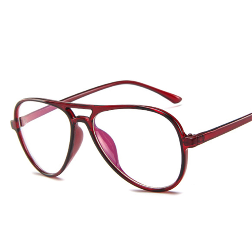 Oulylan Mannen Pilot Bril Frame Vrouwen Mode Bijziendheid Transparante Brillen Frames Mannelijke Computer Bril: Rood