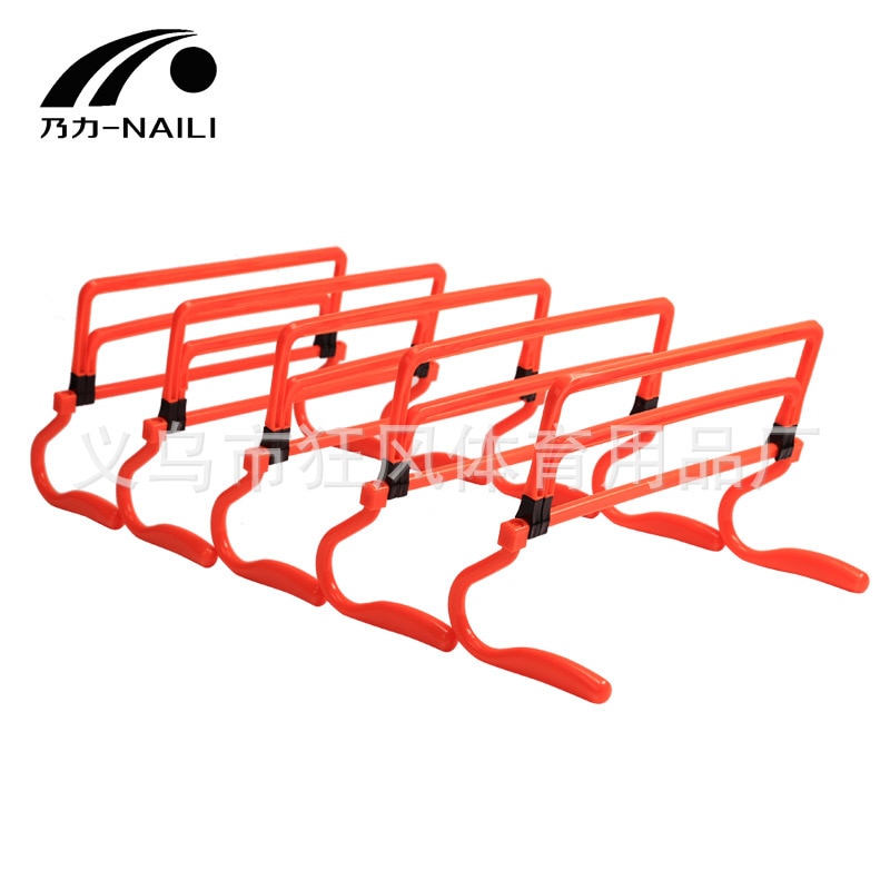 1pcs Football Training Bar Folding Bar Combined Deconstructable 4 color Adjustable Agile Bar Football Barrier Fence: Red