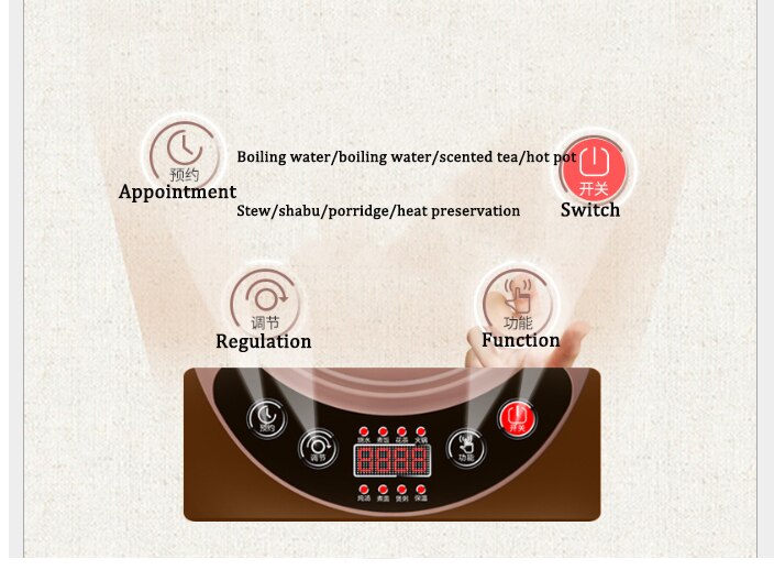 Olla eléctrica para hervir fideos, olla para hervir agua/té perfumado/olla para guisar/shabu/gachas/preservación del calor