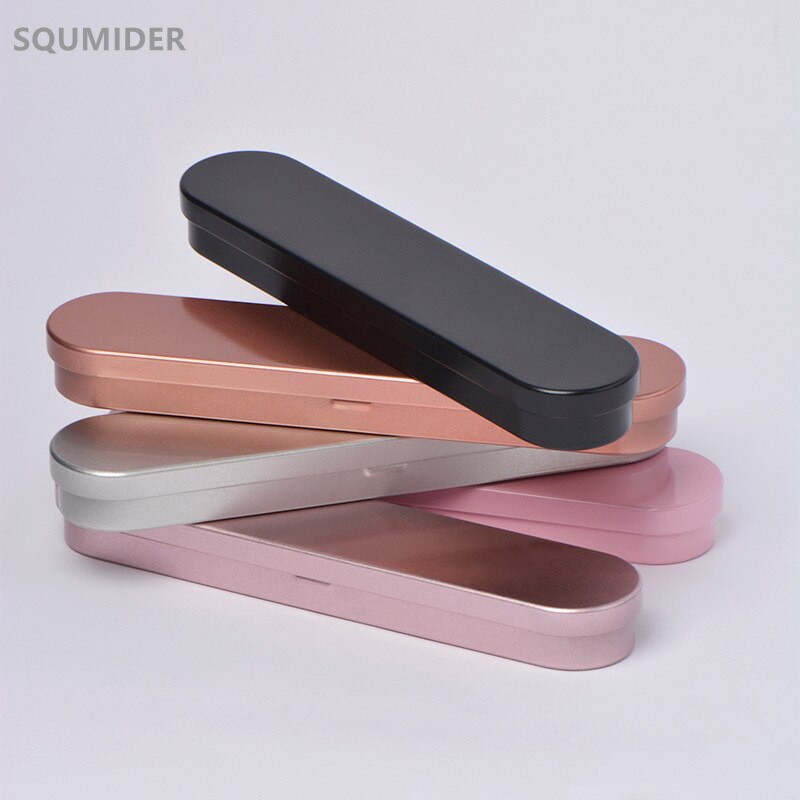 Effen Kleur Ijzer Etui Leuke Pen Case School Opbergdoos Student Pen Box Kids Potlood Tas Briefpapier Doos -Up Box