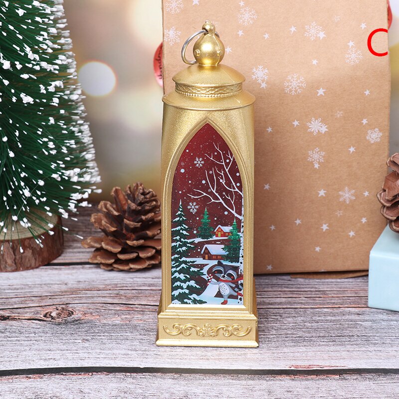 Merry Christmas House Led Light Village Christmas Houses Wood Year Decor: C