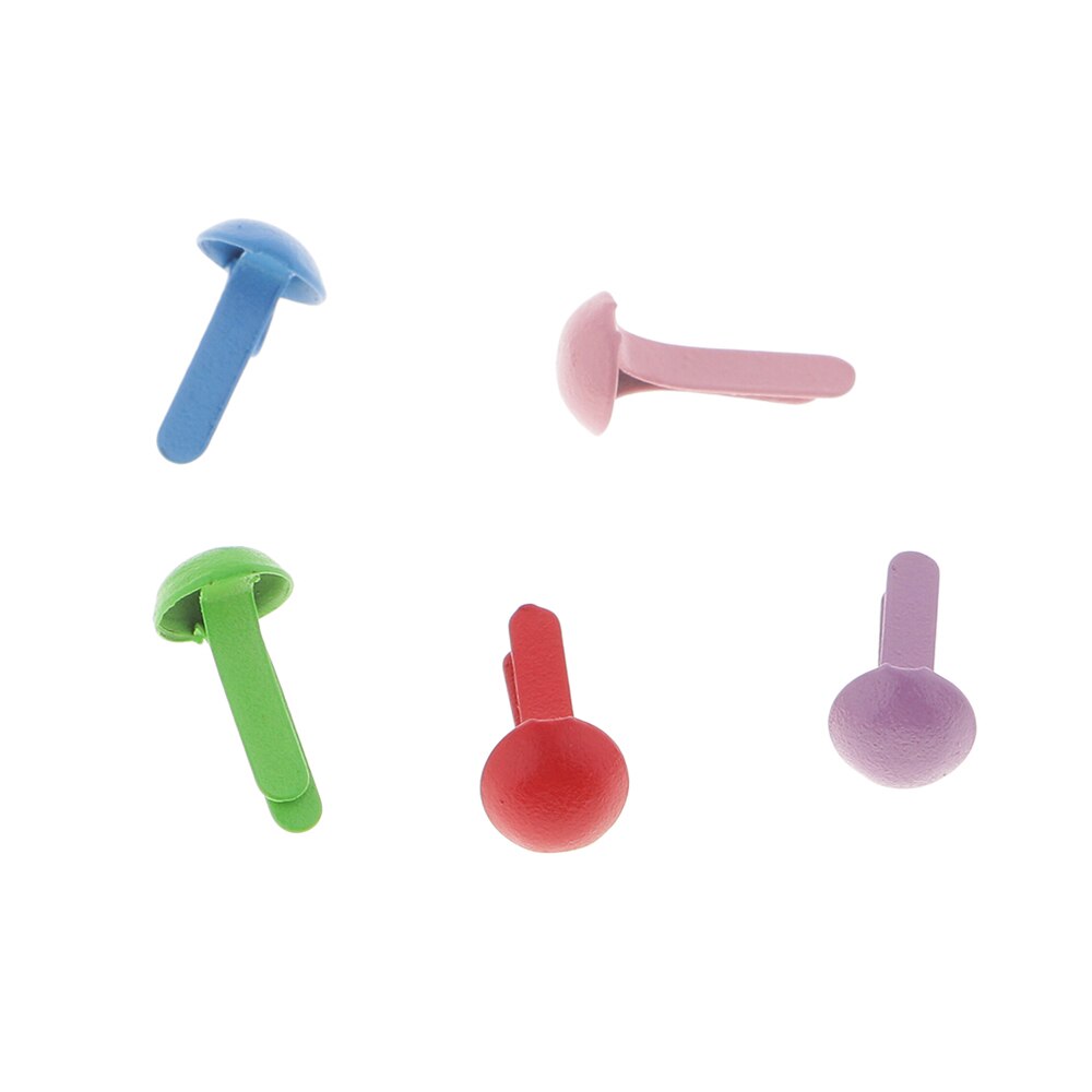 200 st färgglada 4.5mm mini dekorativa brads pysselkort gör stämpling scrapbooking fästelement dekortillbehör