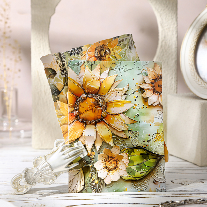 20Pcs Paper Flower Letter Series Scrapbooking Paper Material Perfect for Collage Journaling Diy Craft Supplies