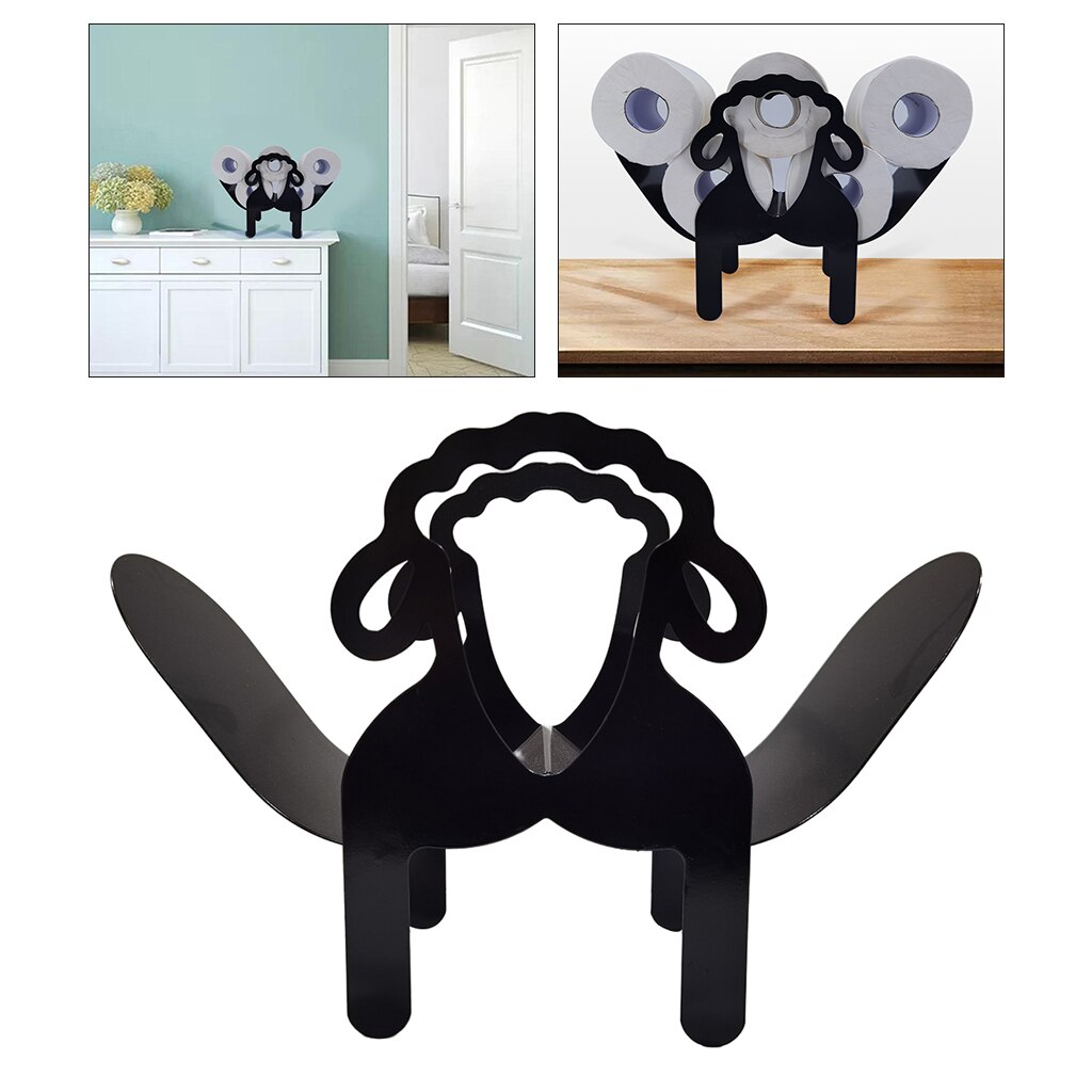 Novelty Toilet Paper Roll Holder Standing Organizer Home Metal Art Decor Suction Cup Tissue Box Dispenser Tissue Box