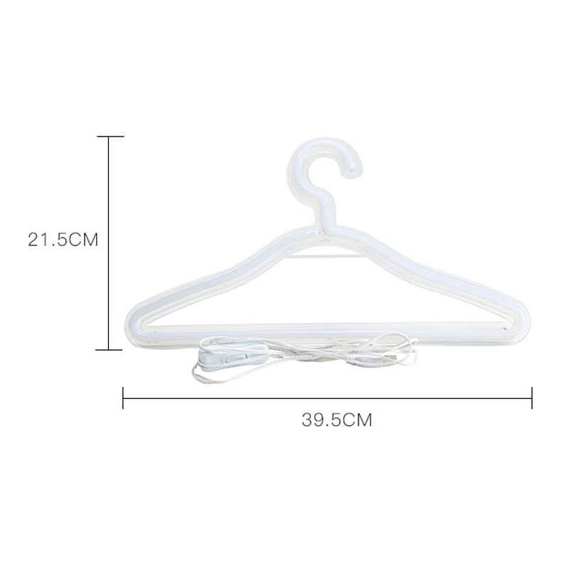 Led hanger forma luz de néon quarto casa festa decoração do casamento lâmpada de néon para o natal holliday grils presente néon luz da noite