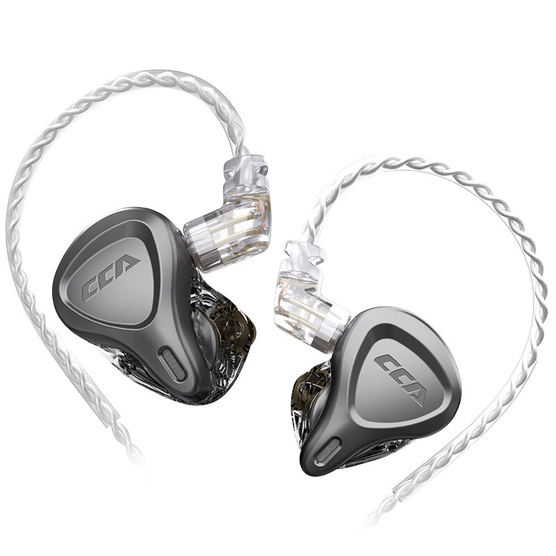 CCA CSN Wired In-Ear Headphones - HiFi Bass Monitor Earphones - Noise Reduction - for KZ ZSN PRO: Gray