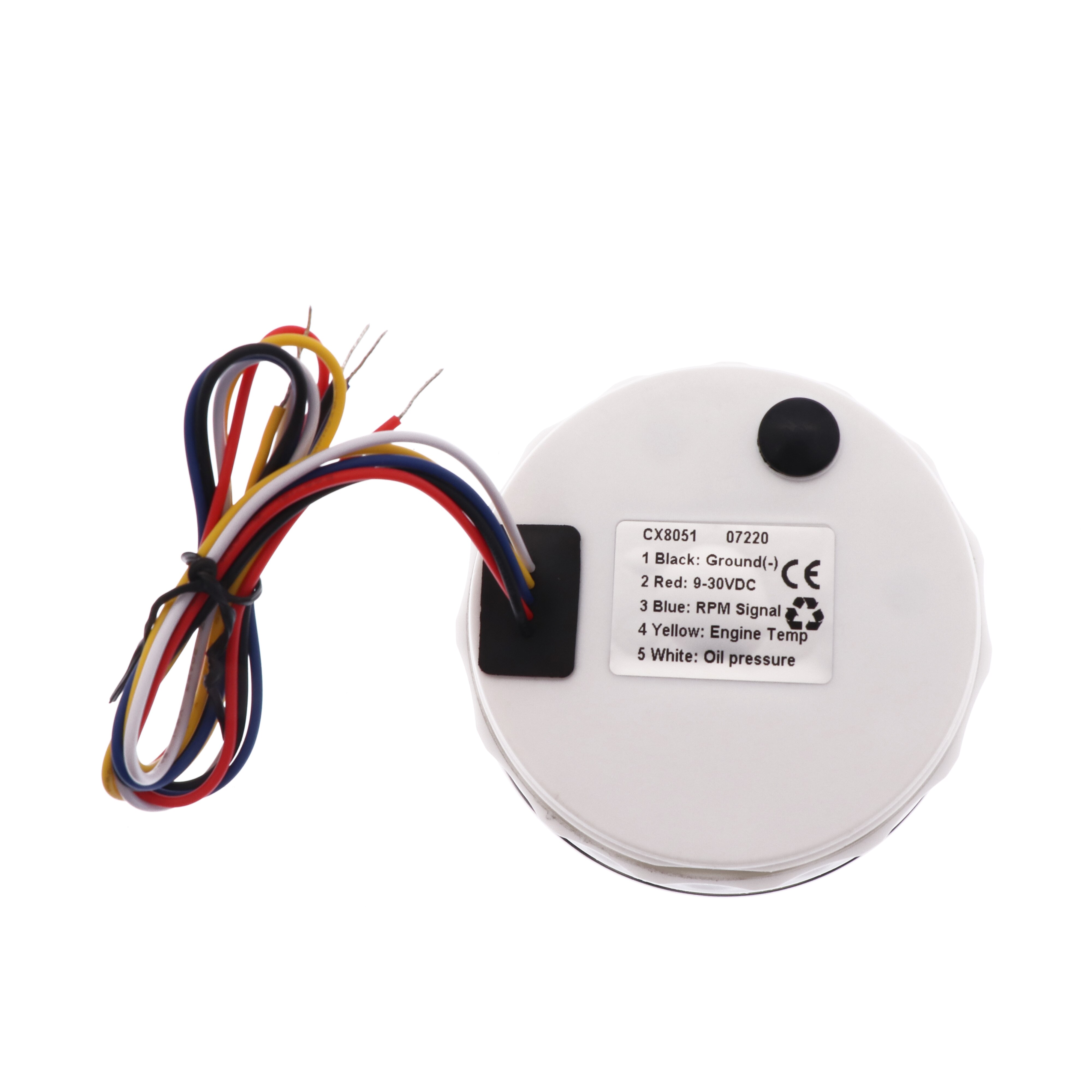 85mm Digital Tachometer Multi-functional 4 in 1 Gauge Water Temp Oil Pressure Gauge 0~10Bar With Alarm 9-32V For Outboard Engine