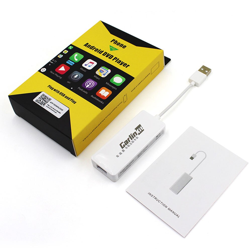 Carlinkit usb carplay dongle / android auto til android bil android multimedieafspiller iphone android telefon kablet autokit sort