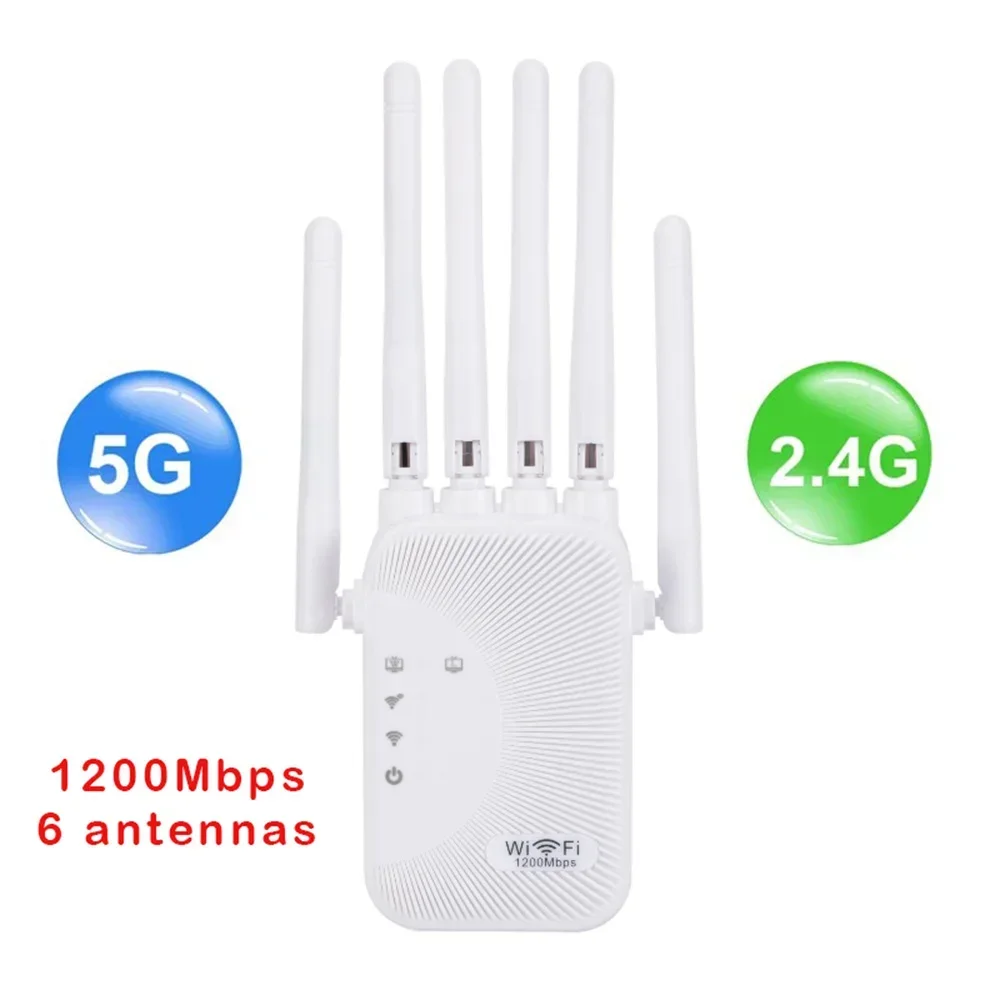 2.4g/5 wzmacniacze sygnału wi-fi 1200 mb/s, wzmacniacz sygnału wi-fi, wzmacniacz sygnału bezprzewodowego, router o dużym zasięgu, wzmacniacz sygnału do domu: Biały / Wtyczka eu