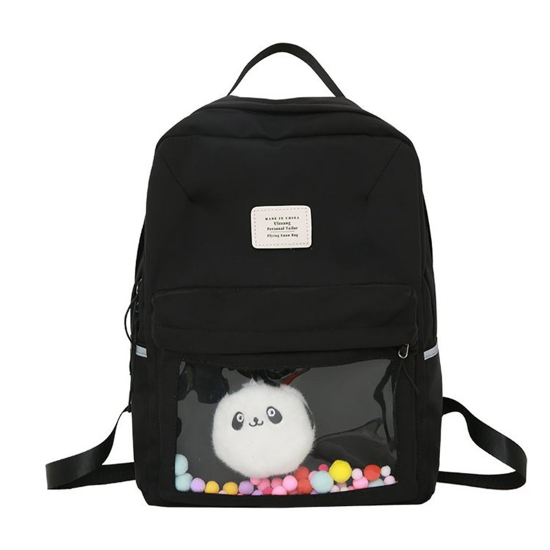 D0LF Outdoor Waterdichte Rugzak Schoudertas Anti-Diefstal Laptop Rugzakken Schooltas Voor Water Fles Boeken Paraplu Portemonnee: Black