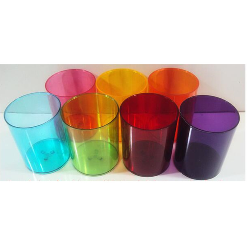 7 farver plastik lysestage hæmmende plastik kopper diy farve flamme boligindretning bryllup tazas plastico diy