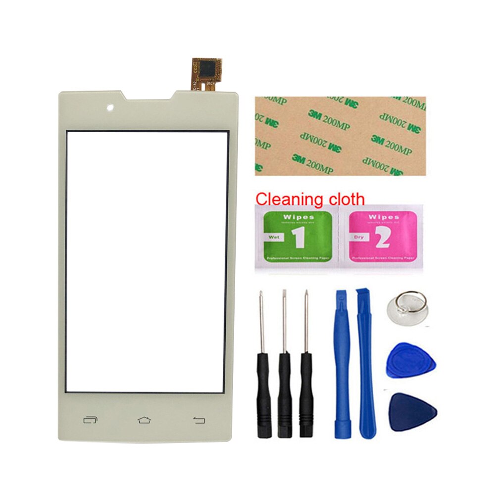 Touchscreen Mobile For Leagoo Lead 4 Touch Screen Digitizer Sensor Panel Touchpad Tools 3M Glue Wipes: White With Tools