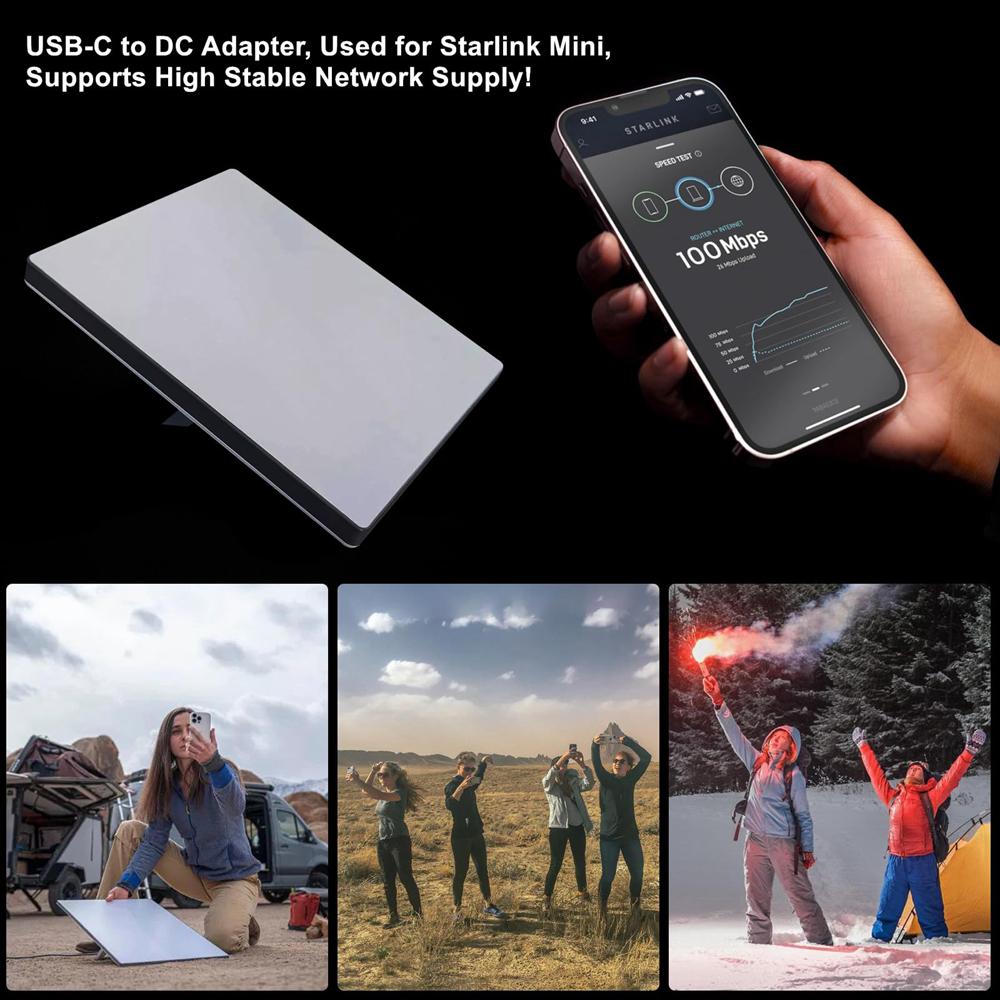 Power Adapter For Starlink Mini USB C Female to 5521 Expansion Adapter Outdoor Waterproof Barrel Jack Charging For Starlink Mini