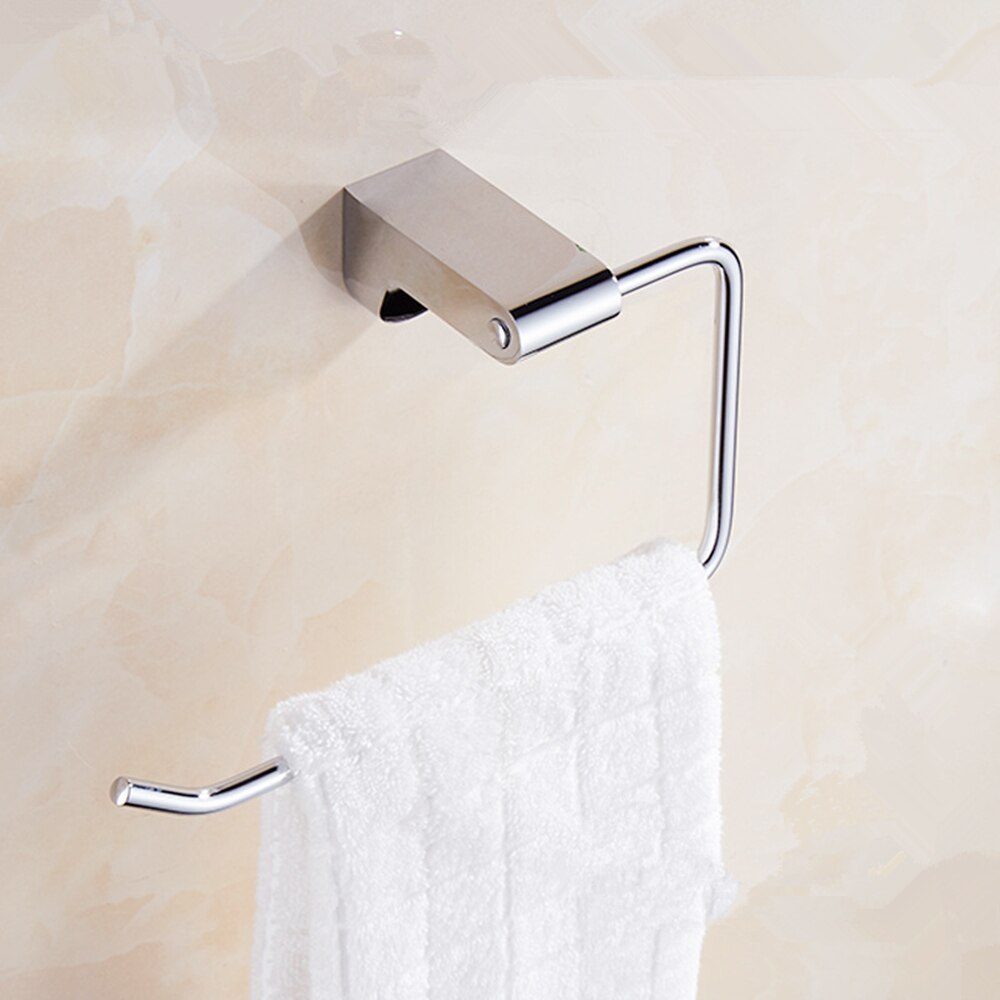 Jobobroom badkameraccessoires chroomkleurige wandgemonteerde handdoekring handige handdoekhouder hanger hangende badkameropslag
