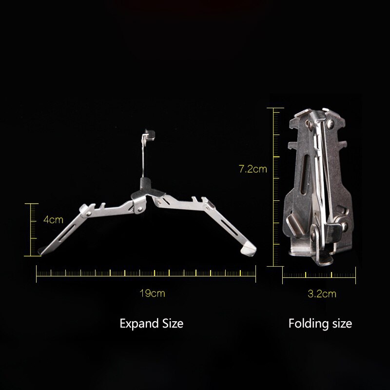 Acero inoxidable al aire libre Camping tanque de Gas soporte de la estufa plegable trípode soporte de la botella portátil soporte de prevención de inclinación