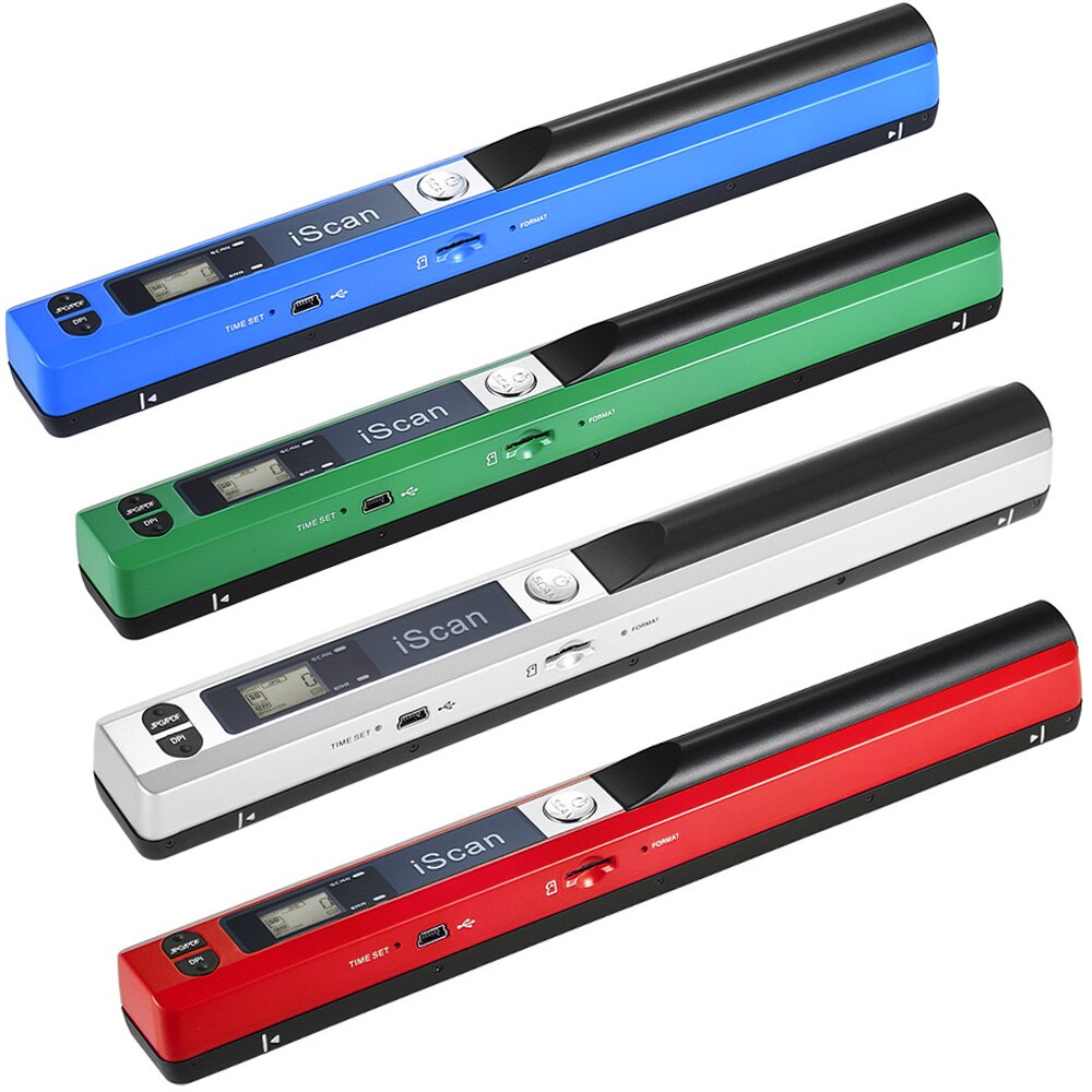 Portable Handheld Wand Wireless Document & Images Scanner A4 Size 900DPI JPG/PDF Formate LCD Display for Business Reciepts Books