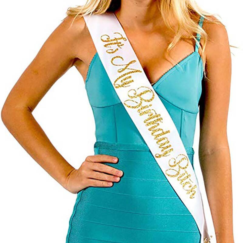 Gold Rhinestone 40 Birthday Tiara Crown Headband Cake Topper for Women Happy 40th Birthday Queen Party Decorations Favor: Sash B