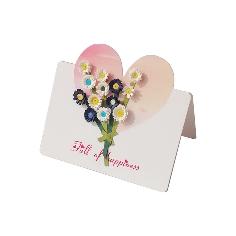 6sets Heart Shape Cards with Envelope DIY Greeting Pocket 3.38 x 3.86 Inch Valentines Day Best Wishes Happy Every Day Cards