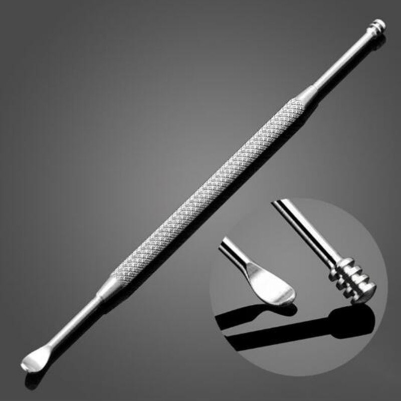 1Pc Double-Ended Rvs Spiraal Oor Pick Lepel Oor Wax Verwijderen Cleaner Ear Care Beauty Tool Draagbare 2 Kleuren
