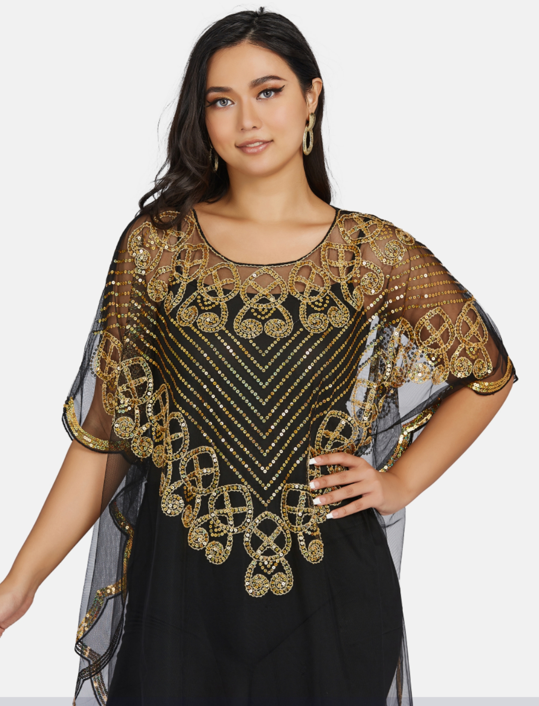 Vestido de cardigã de lantejoulas em gaze feminina, roupas de festa, entrega gratuita, vermelho, verde, azul, preto, moda, novo
