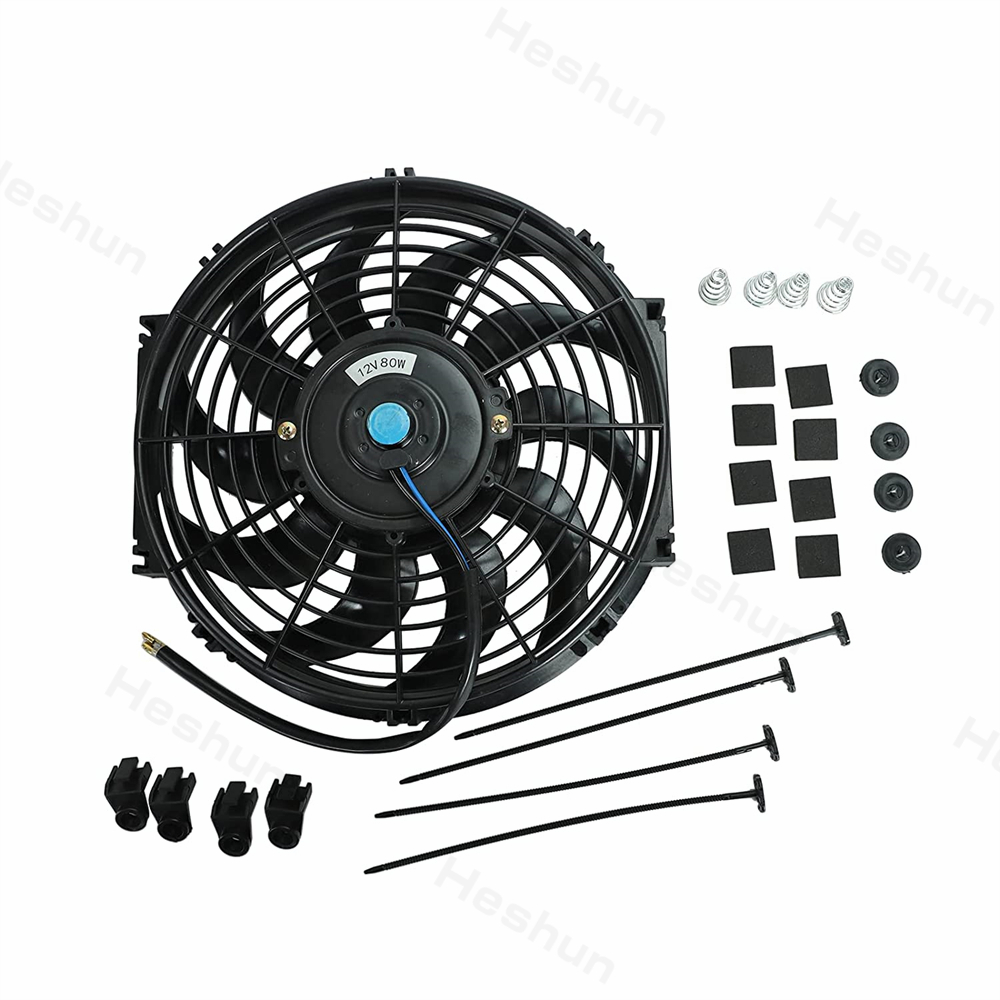 Universell 8/10/12/14/16 Zoll schlanker Lüfter drücken ziehen Hochleistungs-Kühler lüfter 12V 80W 2100 U/min montieren Bausatz schwarz: Lila
