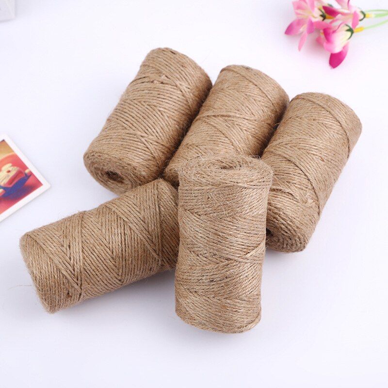 1rollen100m Natürliche Jute Hanf Seil Hause Dekoration retro Stil DIY Handwerk Kabel Dekorative Seil 1mm 2mm 3mm durchmesser Handgemachtes