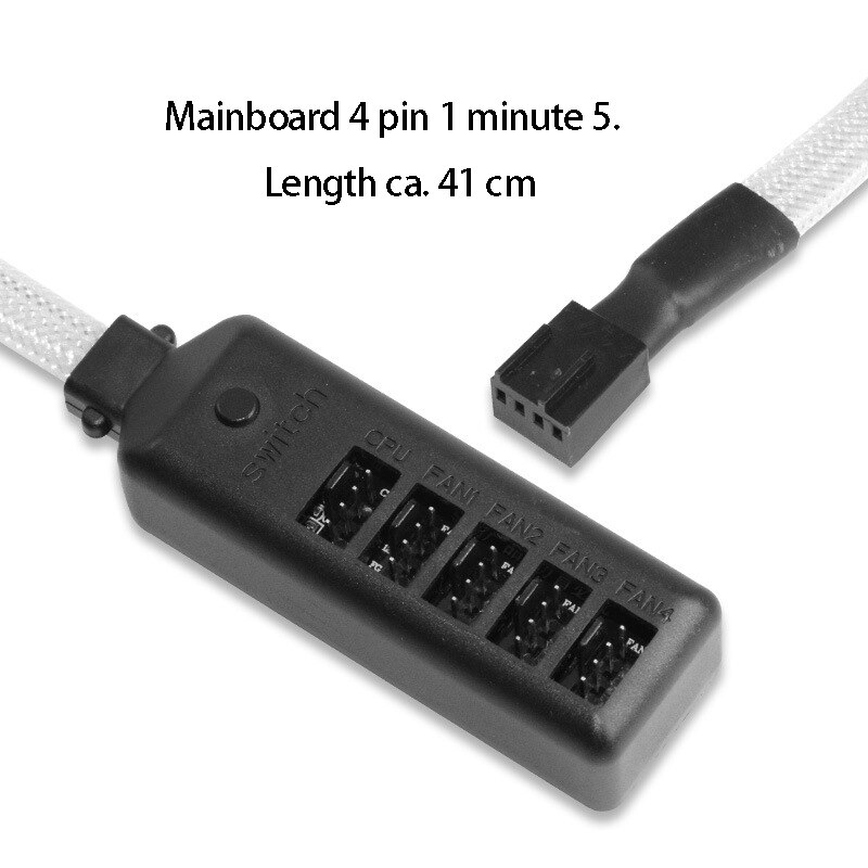 1 To 5 4Pins Fan Hub Case Chassis 12V Cpu Rgb Cooler Splitter for Cooler Case Chassis Cooling Fan Power