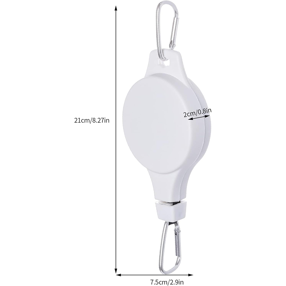 Tuinmanden Potten Ophanghaak Verstelbare lift Plantenkatrolset Intrekbare katrol Naar beneden trekhanger Planten Bloemhangerhaak: Light Grey