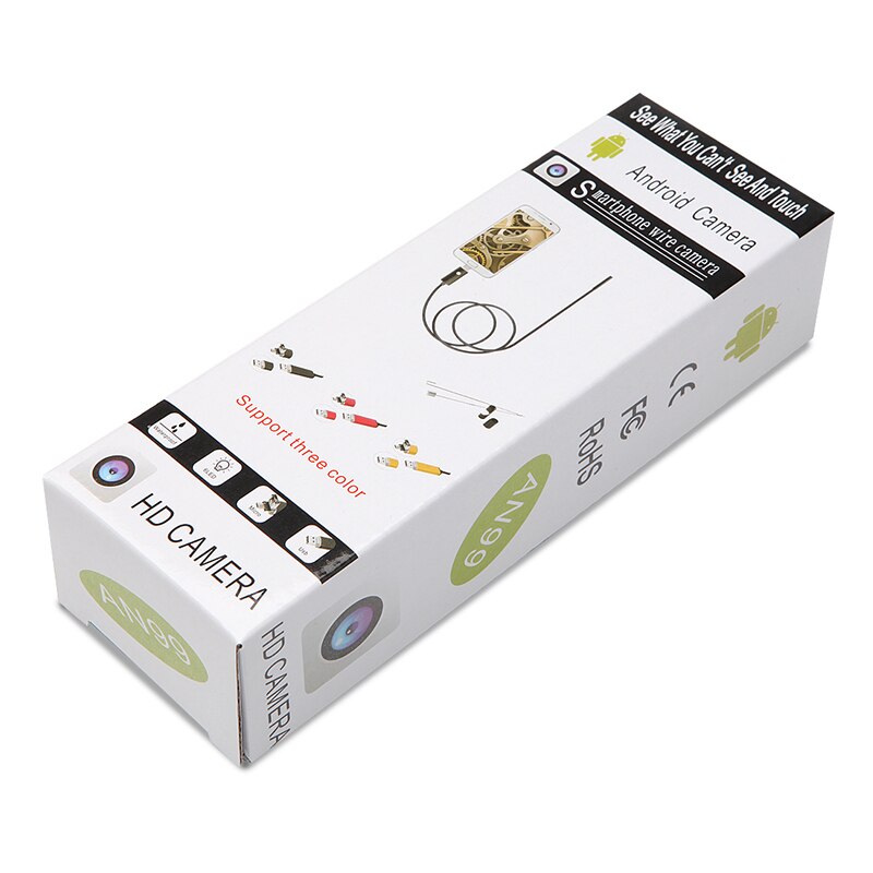 8mm Lens 5M 2 in 1 Mini USB Endoscope for Android Phones Borescope Tube Inspection Camera 6 LEDS Web Camera for PC