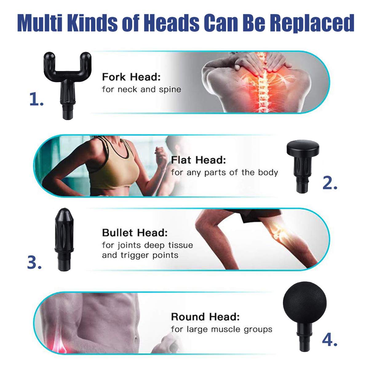 22 Gear Elektrische Massager Percussie Massage Gun Verlichten Spier Pijn Therapie Vibrator Apparaat Met 11 Massager Heads 8000r/Min