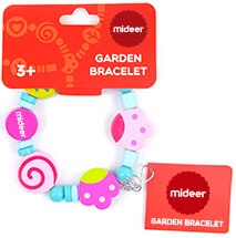 Jouet pour enfants collier fille jouer maison en bois ensemble de bijoux Simulation en bois collier ensemble épingle à cheveux enfants cheveux cravate Bracelet: Garden bracelet
