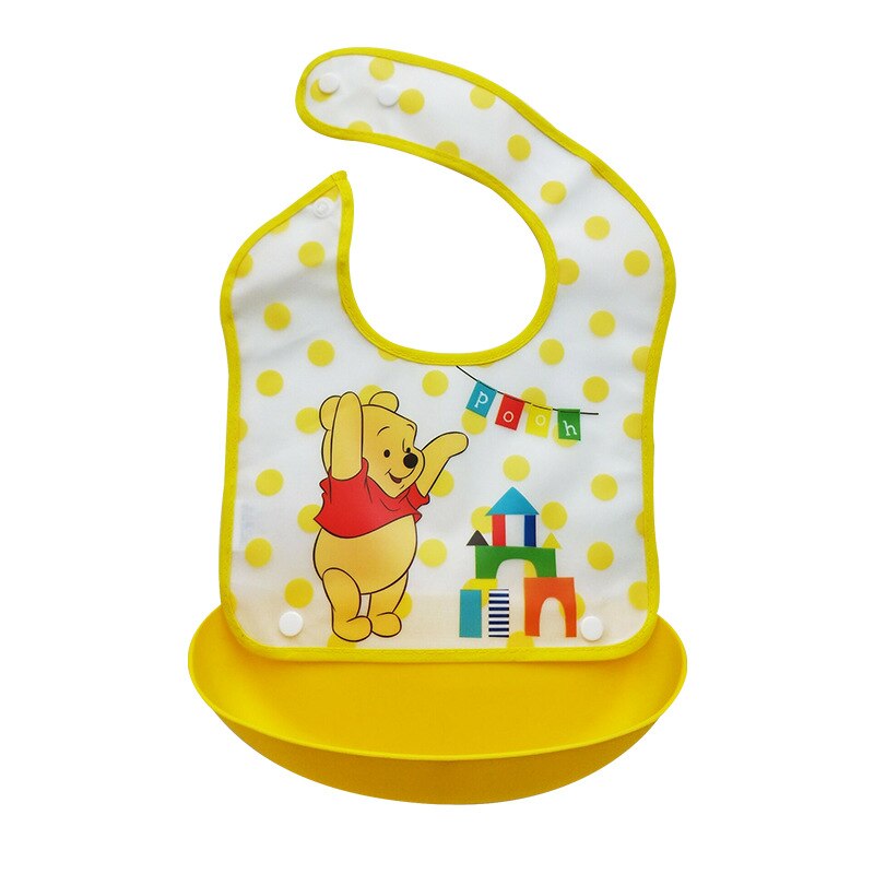 Saliva serviette EVA bol à aliments jetables étanches pour enfants, poche d'alimentation as45: YELLOW