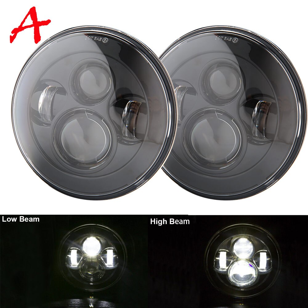 Voor Lada Niva 4X4 7 ''Led Koplamp H4 Hoge Dimlicht Ronde Auto Running Lights Koplamp Voor jeep Wrangler Jk Land Rover Verdedigen
