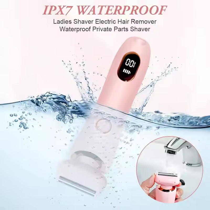 Professioneel 2-in-1 nat droog elektrisch waterdicht scheerapparaat Ontharing Lady Shaver Trimmer voor bikini beenarm onderarmgebied