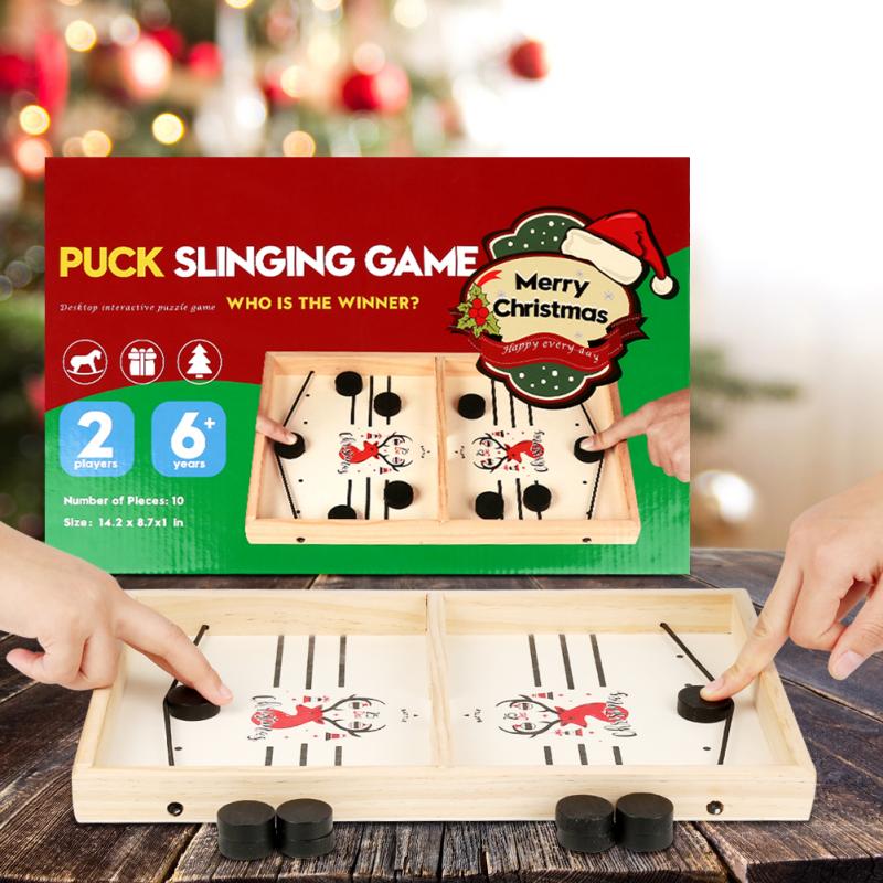 Table Hockey Game Catapult Chess Parent-child Interactive Toy Foosball Winner Games Fast Sling Puck Board Game Toys For Kids
