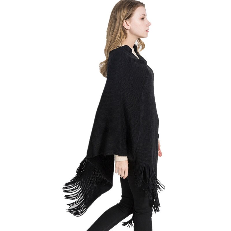 de invierno cálido Ponchos sólidos y capas para mujeres chales de gran tamaño envolturas de Cachemira Pashmina mujer Bufanda