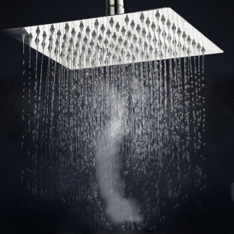 Ducha cuadrada ultrafina de acero inoxidable de 8 pulgadas, boquilla superior grande, ducha de lluvia, cabezal de ducha de baño, accesorios de baño de pulverización